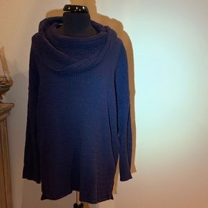 Blue cowl neck sweater size XL.
